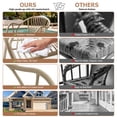 thumbnail image 4 of Avaloomia Home Outdoor Dining Chairs Set of 4, All Weather Stackable Plastic Patio Chairs with Armrest & Anti-Slip for Garden Porch Deck Kitchen No Assembly, Camel, 4 of 8
