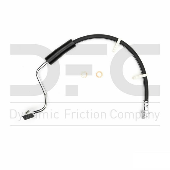 Front Left Dynamic Friction Company Brake Line Hose 350-54399 For 2005-2007 Ford F-250 Super Duty, 2005-2007 Ford F-350 Super Duty
