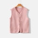 thumbnail image 1 of Ropa interior térmica para mujer, de invierno, de color liso, gruesa, con forro polar añadido, sin mangas, de poliéster., 1 of 6