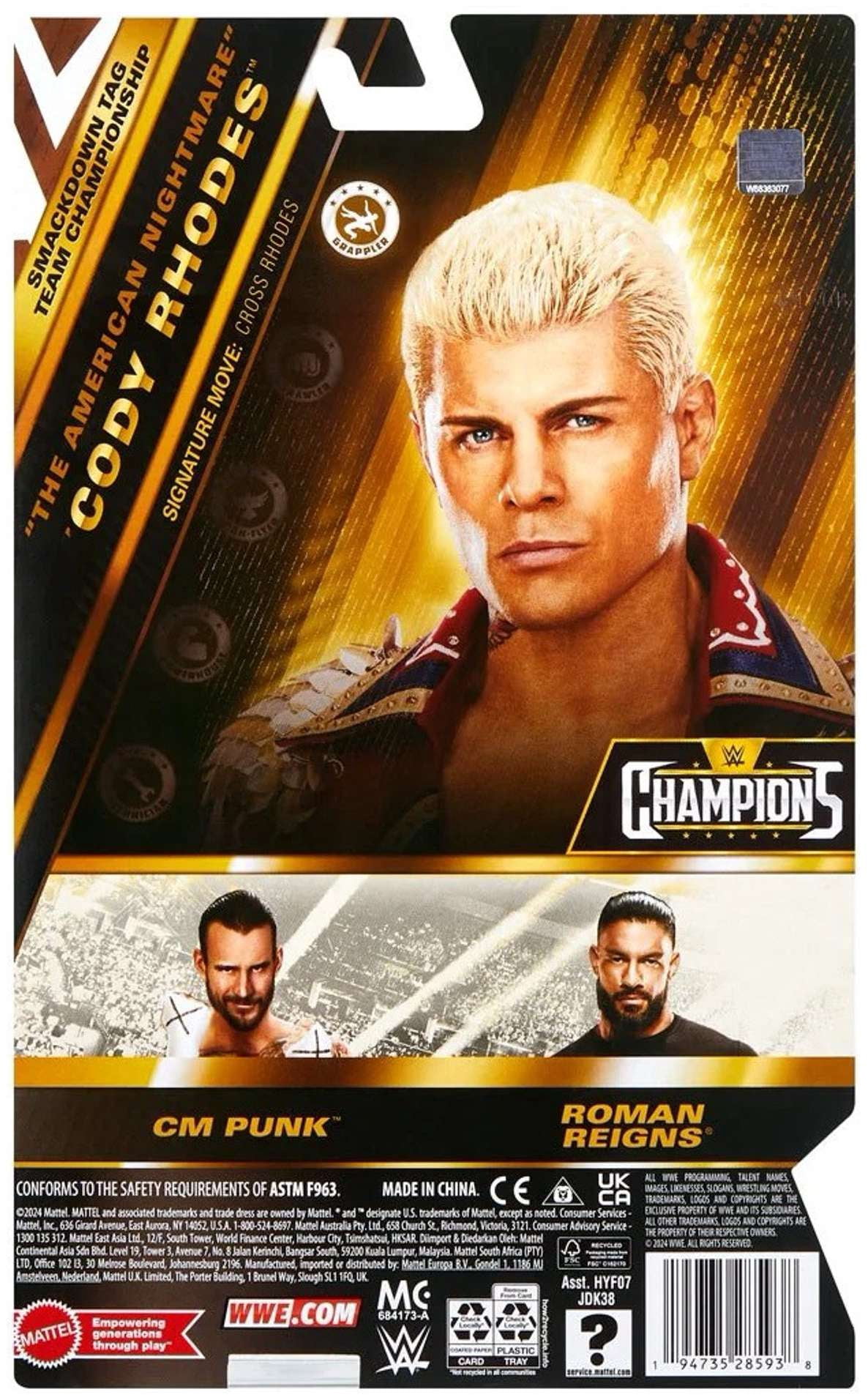 WWE Wrestling Champions Cody Rhodes Action Figure