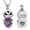 Purple, variant on Stainless Steel Little Devil Urn Pendant Crystal Heart Necklace for Cremation Ashes Holder Necklace for Ashes of Loved One Memorial Jewelry