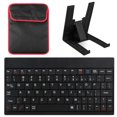 thumbnail image 1 of Fresh Fab Finds FFF-Black-GPCT230 80 Keys Mini USB Wired Keyboard with Carry Bag and Tablet Stand for Android & Windows Tablet, 1 of 1
