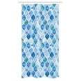 thumbnail image 2 of Moroccan Stall Shower Curtain, Oriental Arabic Mosaic Pattern in Watercolor Paint Retro Style Islamic Artwork, Fabric Bathroom Set with Hooks, 36W X 72L Inches Long, Pale Blue, by Ambesonne, 2 of 2