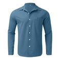 thumbnail image 2 of Gubotare Mens Dress Shirt Men's Dress Shirt Casual Holiday Long Sleeve Button Down Shirt (Blue,XL), 2 of 4