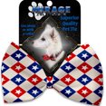 thumbnail image 1 of Patriotic Checkered Stars Pet Bow Tie, 1 of 1