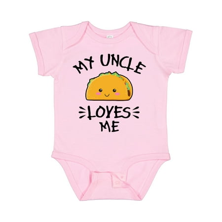 

Inktastic My Uncle Loves Me with Taco Illustration Gift Baby Boy or Baby Girl Bodysuit