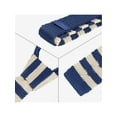 thumbnail image 3 of INSPIRE CHIC Men's Stripe Ties Flat Skinny Stripe Knit Neckties for Business Casual Navy Blue Beige One Size, 3 of 4