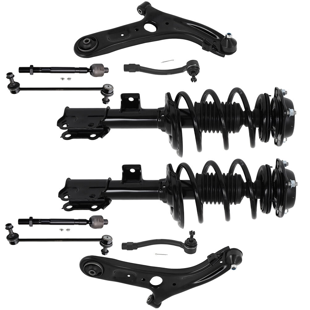 SCITOO Strut Shock for 2011-2016 for Hyundai Elantra Front Complete Struts Assembly Control Arm and Ball Joint Assembly Stabilizer Bar Link Kit Tie Rod End - 10pcs