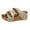 Beige, variant on Cork Footbed Slides Sandals for Women 2025 Vintage Casual Buckles Chunky Platform Wedge Walking Slip on