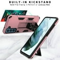 thumbnail image 5 of CoverON For Samsung Galaxy S21 FE Case, KickStand Ring Loop Holder Rugged Phone Cover Magnetic Slide Stand, Rose Gold Pink, 5 of 9