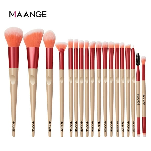 Set of 18 PCS Makeup Brush Kit for Foundation Liquid Cream Blending Powder Eyeshadow Blush Cosmetics Concealer Brushes with Soft & Dense Bristles