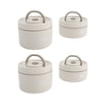 thumbnail image 4 of Contenedor de almuerzo aislado 304 Acero inoxidable Sellado Multifunción Portátil Redonda Térmica Bento Box con Bolsa Térmica Beige 4 Piezas, 4 of 10