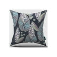 thumbnail image 2 of 18â€ Blue Purple Tropical Leaf Indoor Outdoor Throw Pillow, 2 of 3