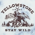 thumbnail image 2 of Junior's Yellowstone Distressed Landscape Stay Wild Graphic Crop T-Shirt, 2 of 4