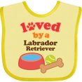 thumbnail image 3 of Inktastic Labrador Retriever Loved by a Boys or Girls Baby Bib, 3 of 4