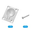 thumbnail image 3 of Flush Ring Pull Handle, 1Pcs - 316 Stainless Steel Square Recessed Door Pull, Hidden Door Latch for Yacht Hatch, 3 of 6