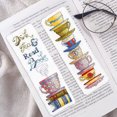 thumbnail image 3 of (Bookmarks-XJL069) Hilo algodón ecológico 14CT Tela blanca 2 hilos 18 * 6 CM té Tipo bodegón Kit serie marcapáginas punto cruz (doble cara), 3 of 9