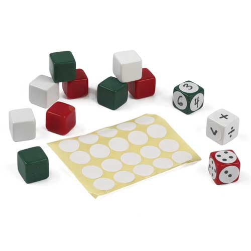 D6 Square Gaming Casino Counting Cubes 16mm Lot of 50 Blank White Dice 5/8" 