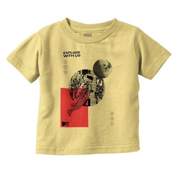 Vintage MTV Moon Man Explore With Us Toddler Boy Girl T Shirt Infant Toddler Brisco Brands 6M