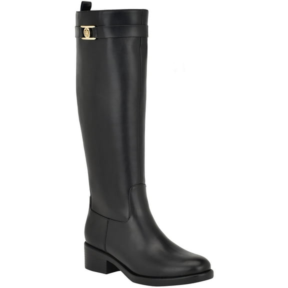 Tommy Hilfiger Womens Iviann Faux Leather Tall Knee-High Boots