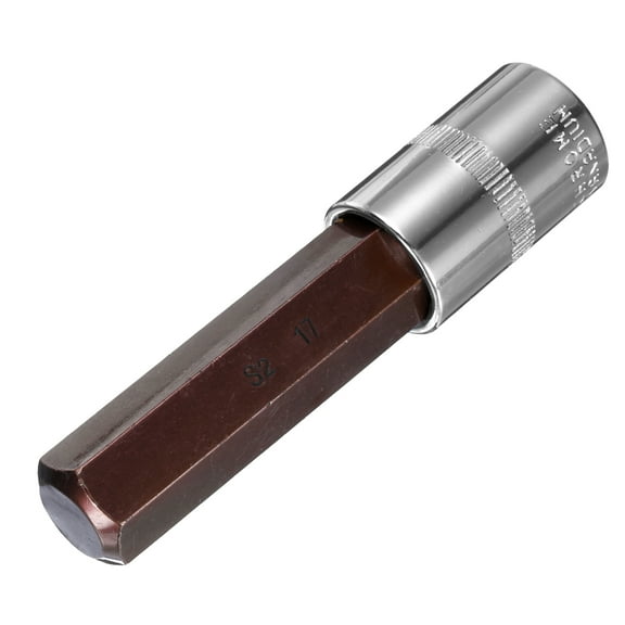 Uxcell 1/2-Inch Drive 17mm Hex Bit Extra Long Socket, S2 Steel