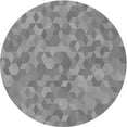 thumbnail image 1 of Ahgly Company Indoor Round Patterned Sonic Silver Gray Area Rugs, 8' Round, 1 of 6
