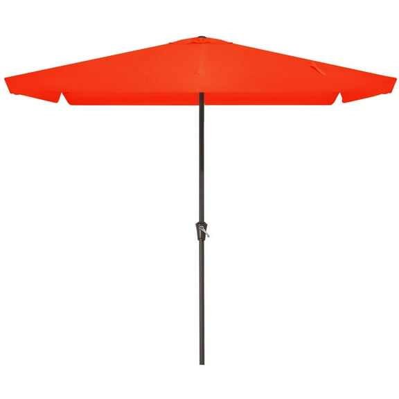 8*10ft Rectangular Patio Market Umbrella with Sagging Edge，UV Risistance,Crank & Tilt