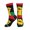 2 Black-2, variant on Women's Men's Black Power African Flag Colorful Novelty Pattern Crew Athletic Socks