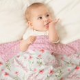 thumbnail image 4 of Manta para bebé CIVARUA KIDS Minky Floral 76 x 102 cm Rosa, 4 of 9