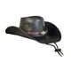 thumbnail image 5 of Sombrero de vaquero occidental, sombrero de jazz con correa para la barbilla, sombrero para el sol al aire libre para festivales de música. Negro, 5 of 9