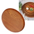thumbnail image 4 of Serving Tray, Wood Serving Tray Stable Structure Wide Application Glossy   For Dinner For Lunch For Breakfast 21cm,24cm,27cm,30cm, 4 of 8