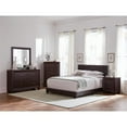 thumbnail image 2 of Maklaine 4-piece Wood Full Bedroom Set in Brown and Dark Cocoa, 2 of 11