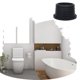 thumbnail image 3 of Wosthever Desagüe de suelo, escurridor de lavabo, colador de baño, mano de obra fina negra, sin fugas, comodidad de larga duración, ahorro de Type3 NO3, 3 of 6