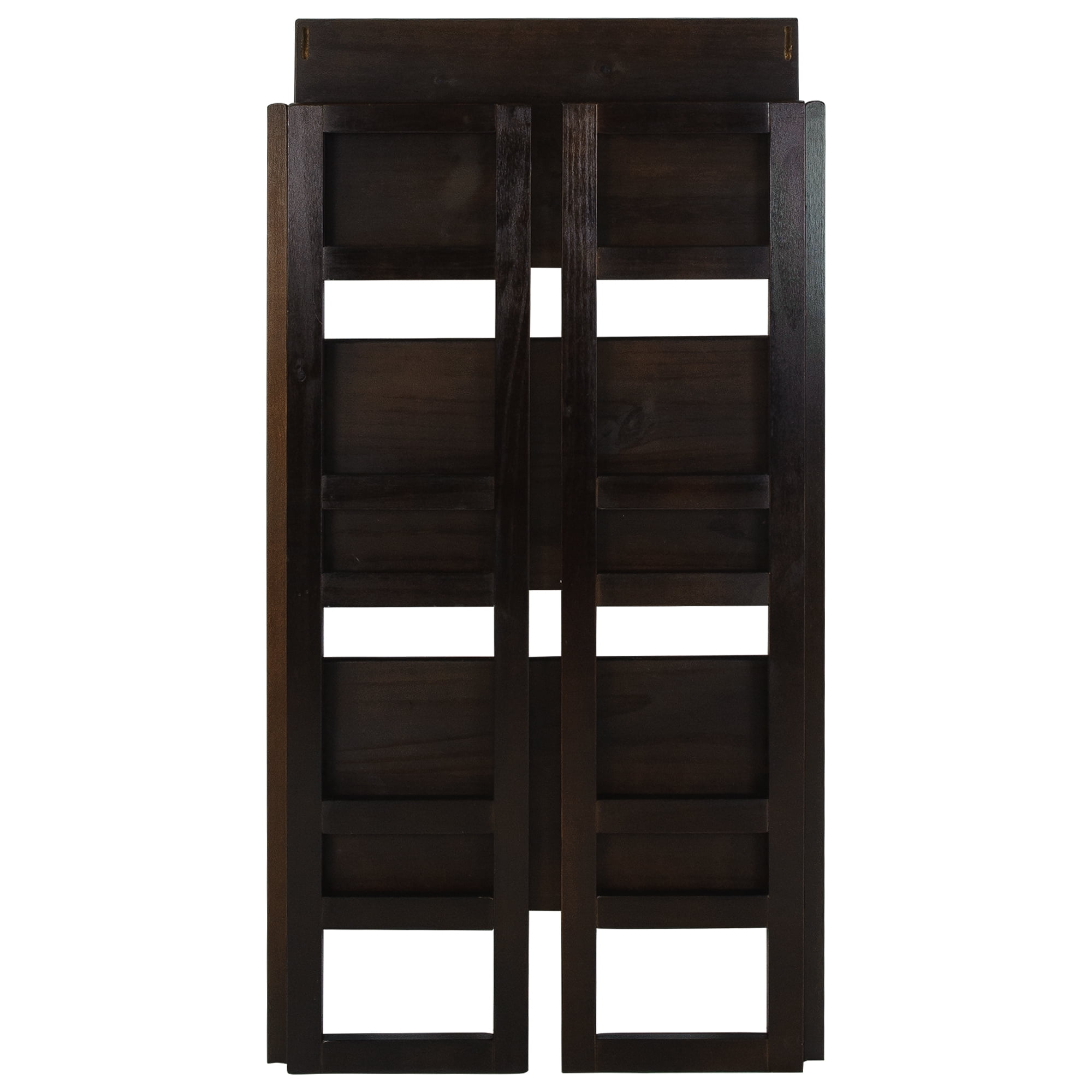 3-Shelf Folding Student Bookcase 20.75" Wide-Espresso