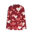 thumbnail image 5 of CAIXIA Women'S Long Sleeve Tops Valentines Valentine's Day Graphic Pullover for Women Long Sleeve Heart Print Casual T-Shirt Top Comfortable Fit, 5 of 5