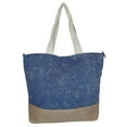 thumbnail image 3 of 101 BEACH Women's Royal "Ready to Flamingle" Fashion Beach Canvas Tote Bag Handbag, 3 of 4