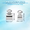 thumbnail image 2 of Uxcell Wire Rope Clips, 30 Pcs Metal Cable Clamps Wire Lock Rope Fittings Clip with Screws, 2 Style（C/D), 2 of 6
