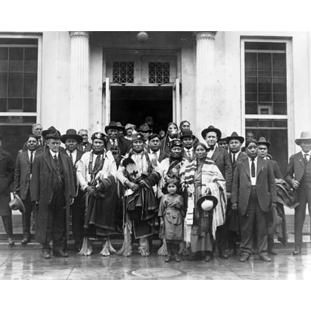 

Print: Indian Group At The White House circa 1921