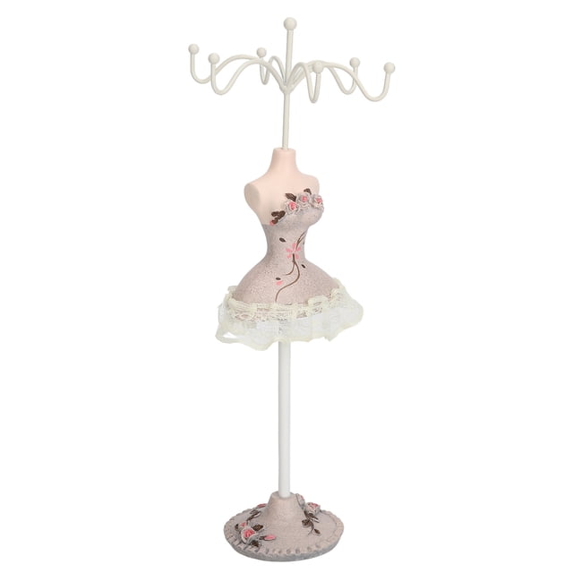 Jewelry Display Stand Model Dress Earring Necklace Ring Jewelry Holder, Mannequin Stand Hanging Jewelry Tower Rack for Girls Women, Jewelry Display Organizer