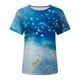 thumbnail image 4 of Jersey de cuello redondo de verano para mujer, camisa informal estampada, blusa superior de fondo Pompotops  hfajkhk138777, 4 of 9