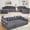Dark Grey, variant on YWEN Oversized Cloud Boneless Couch with Chaise, 146" Modern U Shape Modular Deep Seat Sectional Sofa, Comfy Corduroy Upholstered Couches for Living Room, No Assembly Required