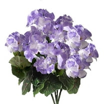 Morttic 2PCS Artificial Geraniums Faux Flowers Light Purple Geraniums Silk Flowers Outdoor Artificial Geranium Bush for Floral Home Decor Indoor Garden Patio Grave Cemetary Vase Table Centerpiece
