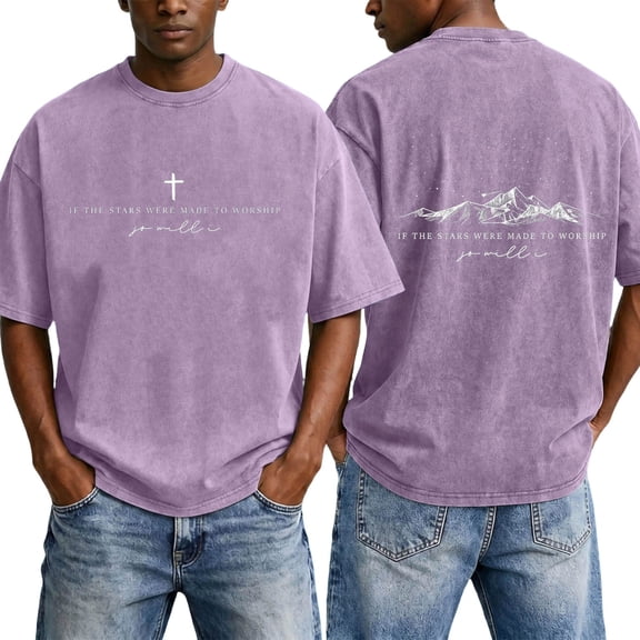 Christian Shirt for Men Women Faith Jesus Cross Bible Verse Shirts Oversized Vintage God Graphic Tee Top