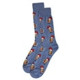 thumbnail image 5 of MeMoi Men's Festive Santa Hat Beer Mug Novelty Crew Socks - Mens - Male, 10-13, Denim Heather, 5 of 7