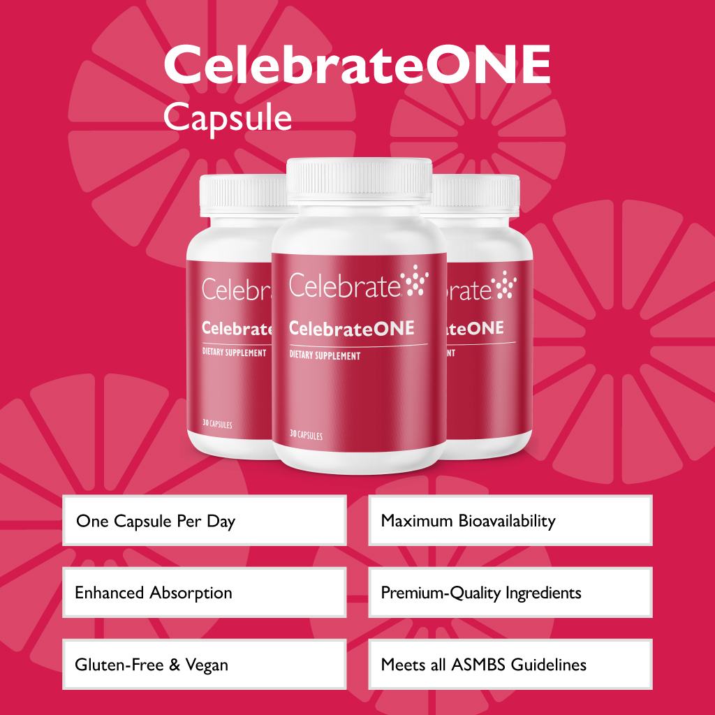 Celebrate Vitamins CelebrateONE Bariatric Once Daily Multivitamin Capsules, Iron Free, 90 count