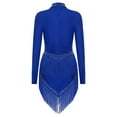 thumbnail image 2 of iiniim Ladies Rumba Samba Latin Dress Sparkly Rhinestone Modern Waltz Jazz Dance Costume Blue M, 2 of 7