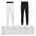 thumbnail image 5 of WBQ 1/2 Pack Boys' Youth Compression Leggings Pants with Pockets, 6-14 Years Boys Quick Dry Basketball Sports Tights Athletic Base Layer for Running Hockey Football, 5 of 8