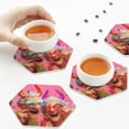 thumbnail image 4 of Leather Coasters with Heat-resistant for Drinks, Happy Birthday No.104 -标题2 Hexagon, 4 of 5