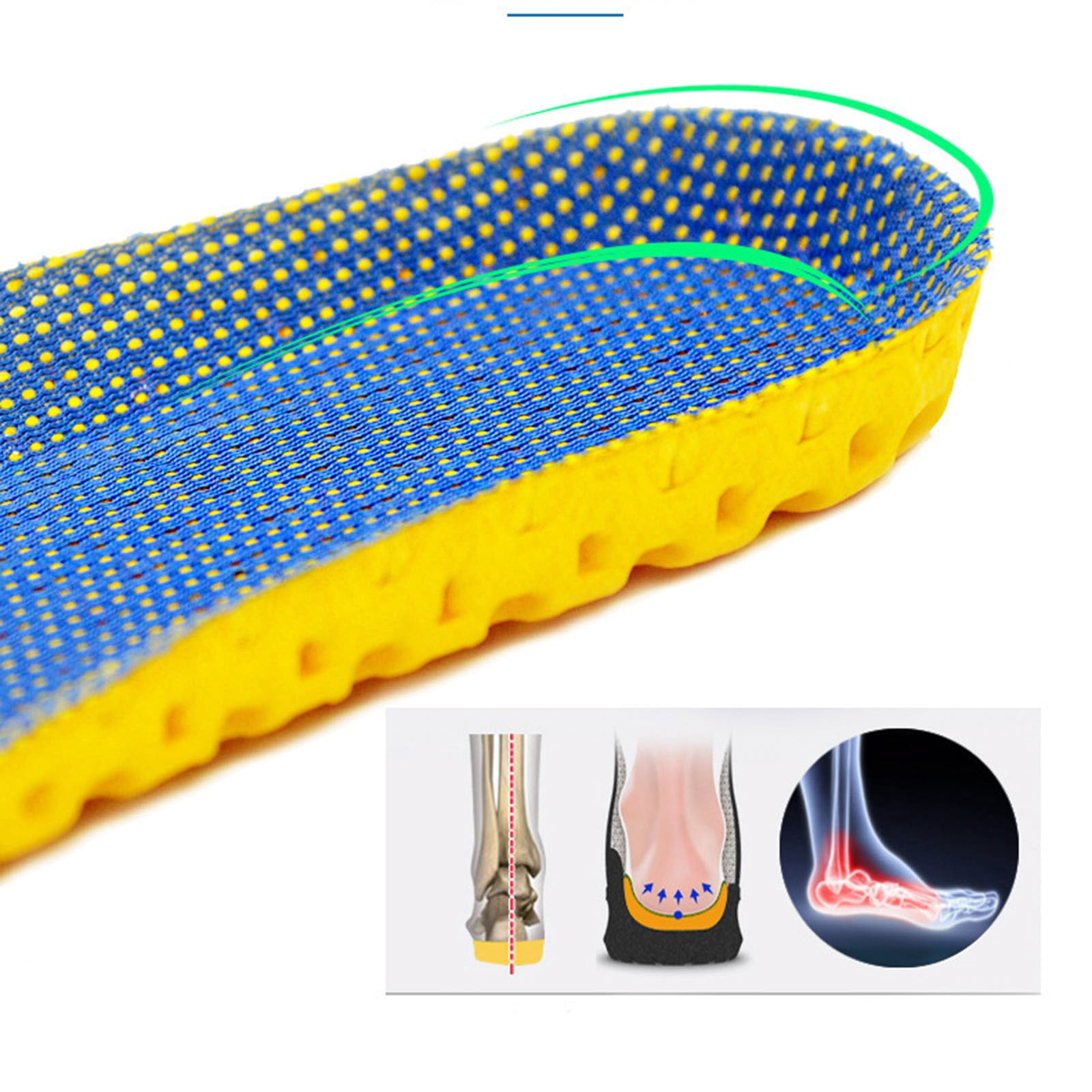 Onace Comfort Insoles Ergonomic Arch Support Shock Absorption for Pickleball Sports