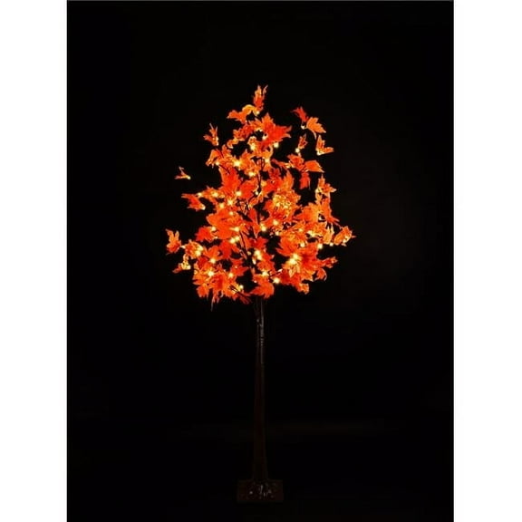 Queens of Christmas LED-LLMPL-06-YR 6 ft. LED Maple Christmas Trees, Yellow, Red & Warm White